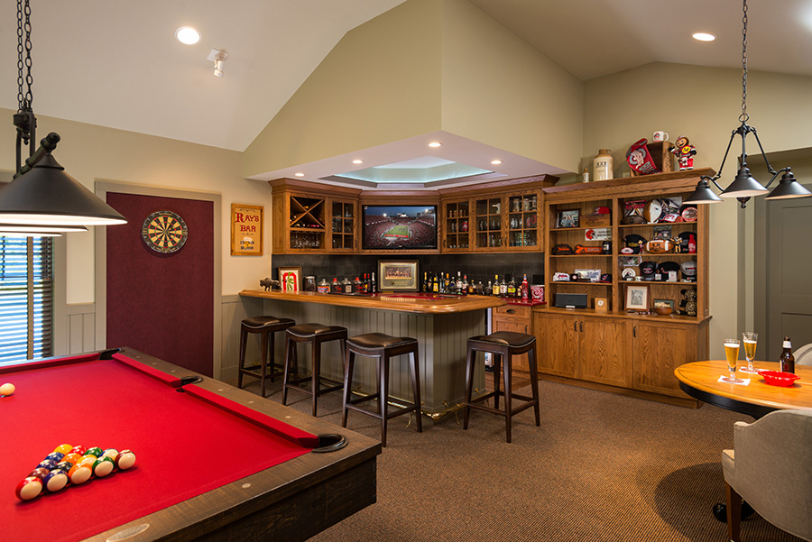 New home construction - Den with bar